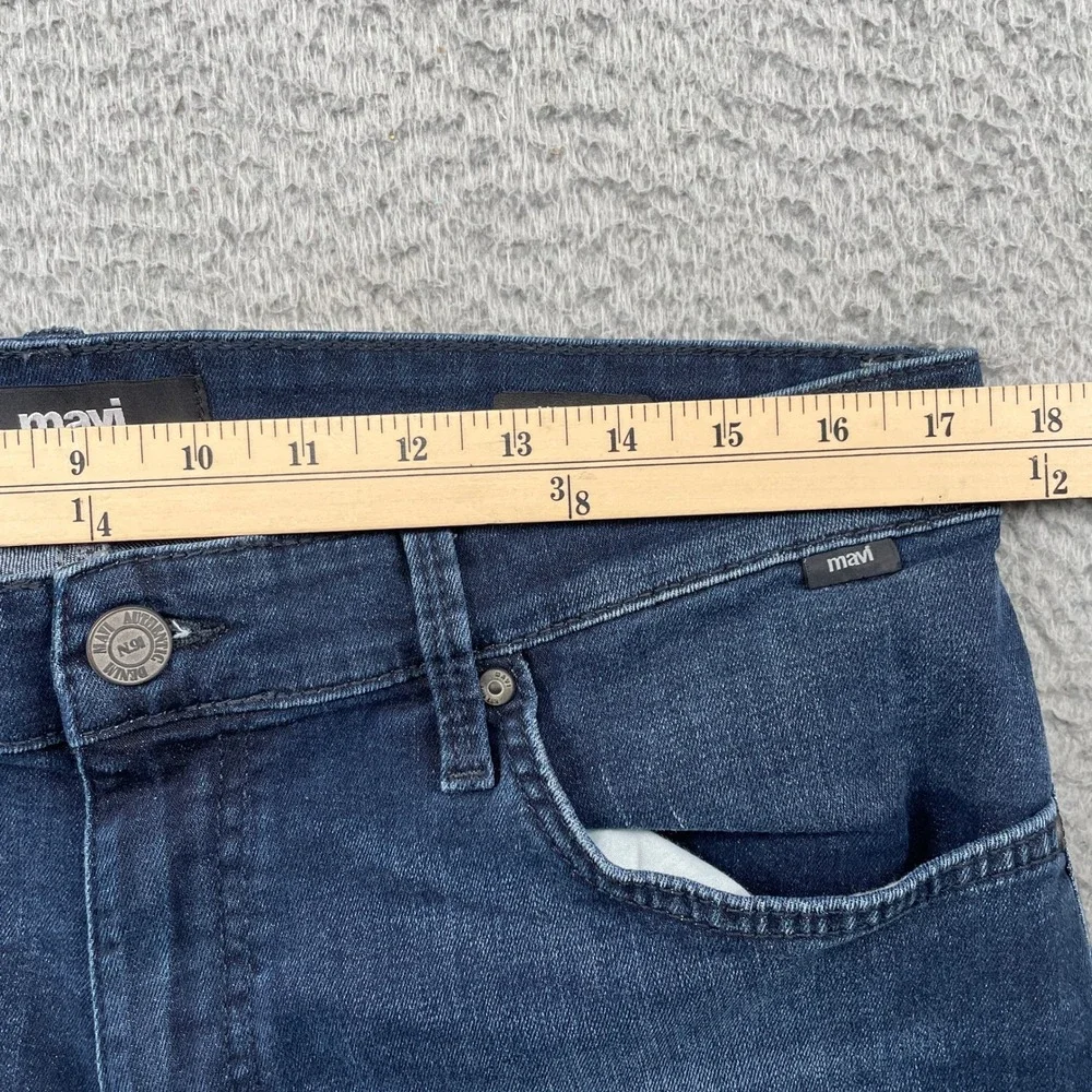 Mavi Jeans Mens 34/30 Blue Marcus Slim Straight Leg Stretch Denim Pants